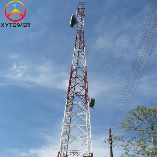 50 Meter Hot Dip Galvanized Angular 5G Internet Antenna Communication Tower