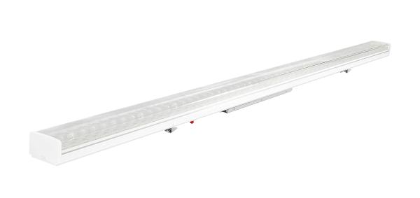 Interchangeable modules and tool-free assembly IP54 LED linear trunking system