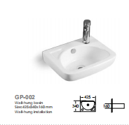 Polished Surface Ceramic Wash Basin with Single Hole Faucet Mount and Overflow Hole for Hotel Bathrooms