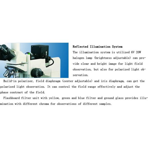 Polarizer Reflected Digital Metallurgical Microscope with Halogen Lamp and Large Stage