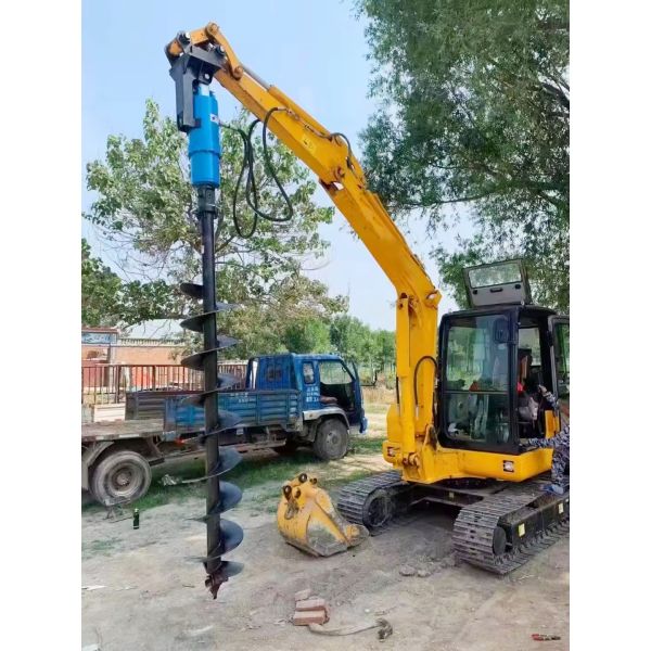 Customized screw pile driver excavators and deep hole drilling rigs for pile foundation excavation, suitable for utility pole pits, tree planting holes, photovoltaic power station support holes