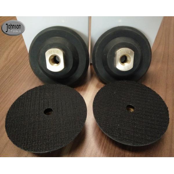 3、4、5ゴム製花こう岩の磨くパッドのホールダー、黒い色のダイヤモンドの磨くディスク