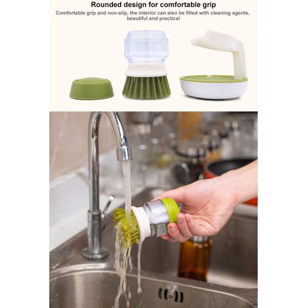 Liquid Soap Dispensers Dishes Scrub Brush for Bowl,Pot Etc