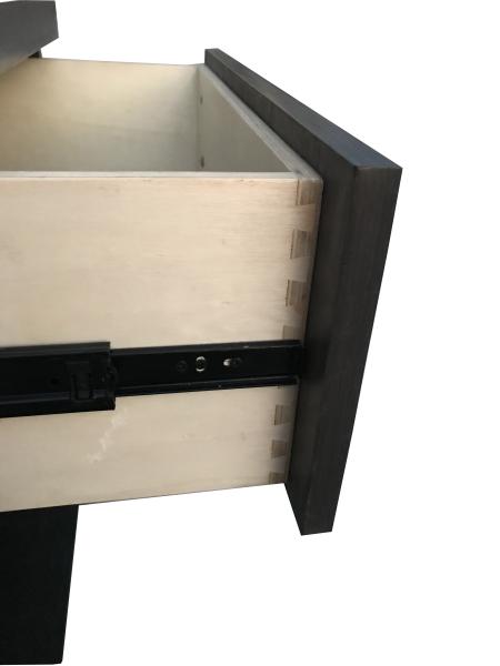 Wilsonart HPL top wooden night stand with long metal handle for Residence inn hotel bedroom furniture,bed side table