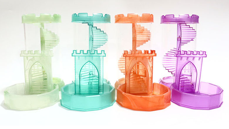 Customized Color Durable Plastic Spiral Staircase Design Dice Tower for DND Game Dice Cup