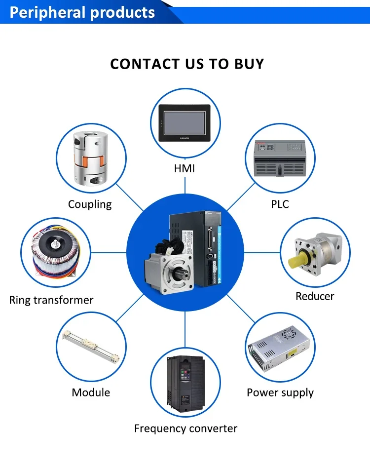 Lichuan AC Servo Motor Drivers Kit A5 LC10P 200W 0.2KW 0.637N.m 220V 1.6A 3000RPM IP65