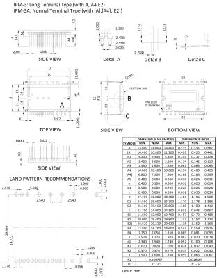motor drive module AOS AIP3D05A060Q4N featuring 600 volt 5 amp trench shielded