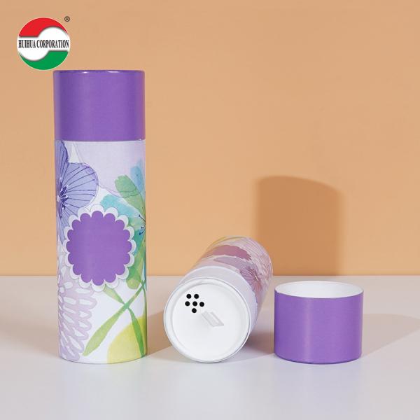 Tubo de papel personalizado OEM HUIHUA de buena calidad, caja de papel con tapa de interruptor y parte superior agitadora para pimienta en polvo