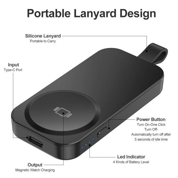 Компактный дизайн беспроводные часы зарядное устройство Power Bank 4 LED индикатор 2-8 мм расстояние зарядки