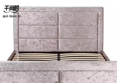 Ice Velvet Upholstered Storage Platform Bed OEM / ODM accept