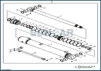 FYD00006231 Kit de servicio del cilindro de rebote se ajusta a las excavadoras DEERE Componente del cilindro de rebote 85G