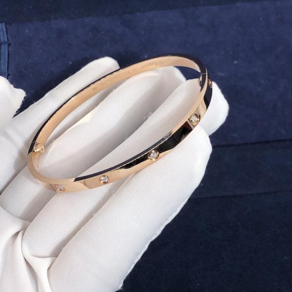 Elegant Car tier 18k Gold Love Bracelet 10 Diamonds Vs Vvs Natural Diamonds Bracelet