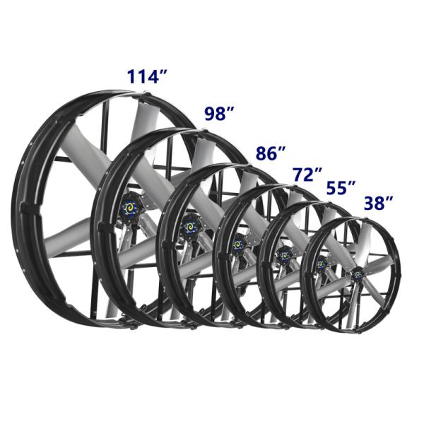1830mm Blade Diameter Panel Fan with 120,000m³/h Air Volume and Outer Rotor Permanent Magnet Brushless DC Motor for Livestock Ventilation