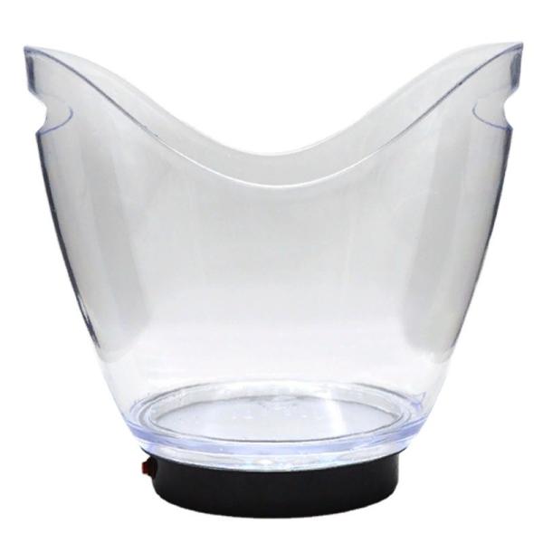 Oval Shape LED Luxury Flashing Wine Vodka Whiskey Champagne Buckets for KTV Bar Party