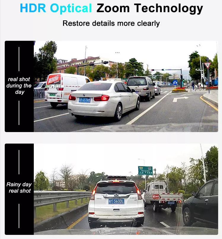 Корабль 30FPS 2.5D Touch Screen Stream Dash Cam WIFI GPS Wide Angle