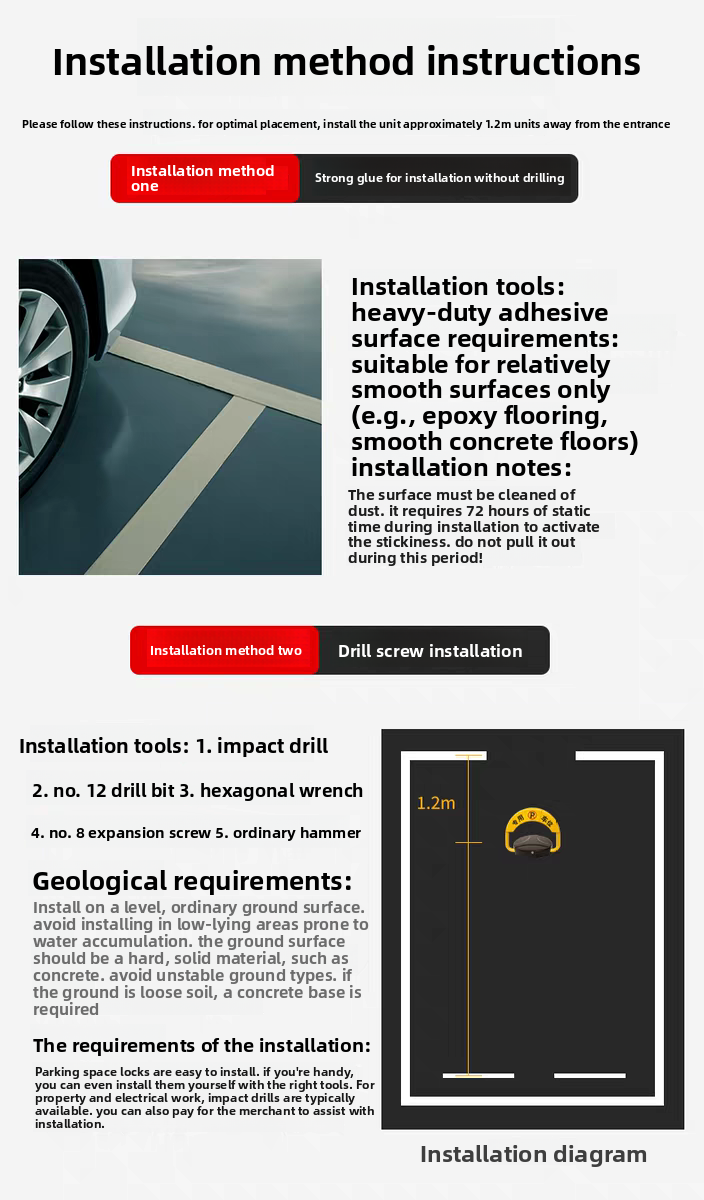 Yellow Car Parking Locks Waterproof Remote Control Parking Lot Lock