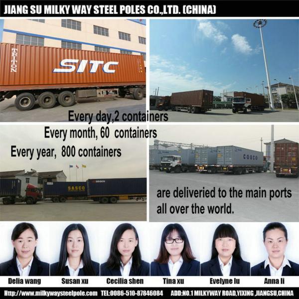 электрические деревянные стальные поляки передачи 11кв Дэн 1250 для линии передачи энергии