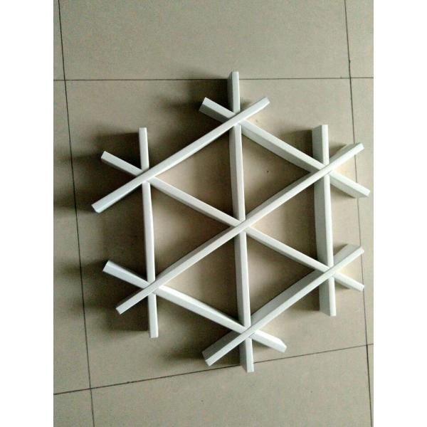 Fireproof 100x100mm Aluminum Grid Ceiling 0.4mm Thickness
