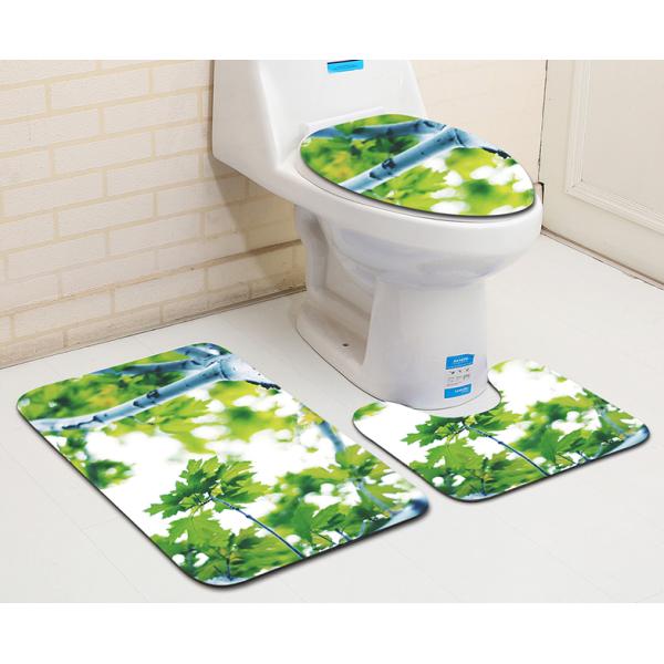 Polyester Sunflower Toilet Seat Cushion Toilet Lid Cover Set