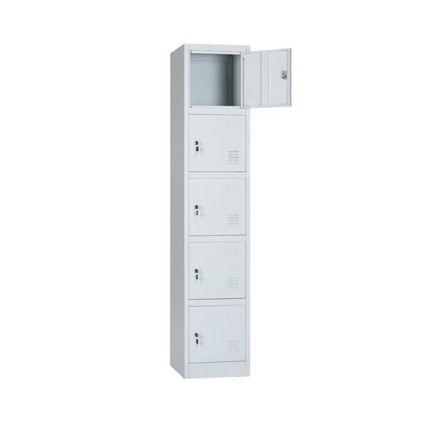 Colorful 0.7mm Steel Locker Cabinet 5 Doors Easy Installation Locker