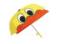 3D jaune badine le parapluie de canard, vent vigoureux de parapluie du canard des enfants résistant
