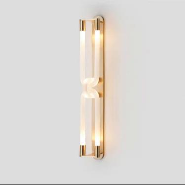 Modern Unique Design Gold Color Indoor Bedroom Bedside Lamp Luxury Art Deco LED Loopi Single Wall Sconce