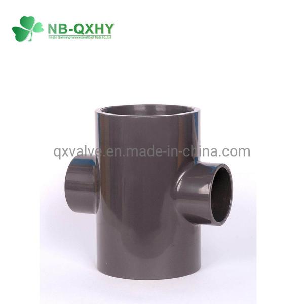 Forged PVC Reducer Cross with Pn16 Type for Water Supply Deep Gray and Forged Design