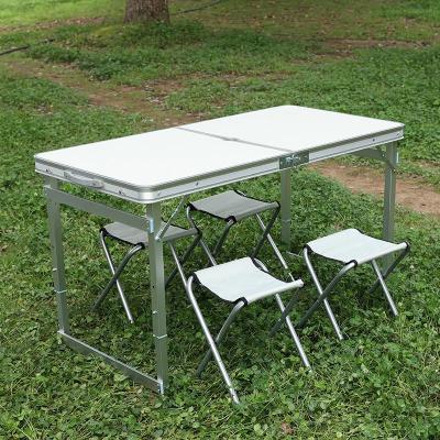 Foldind Camping Table 4FT Card Table Aluminum Lightweight Foldable Table w/Handle for Indoor Outdoor Portable Table