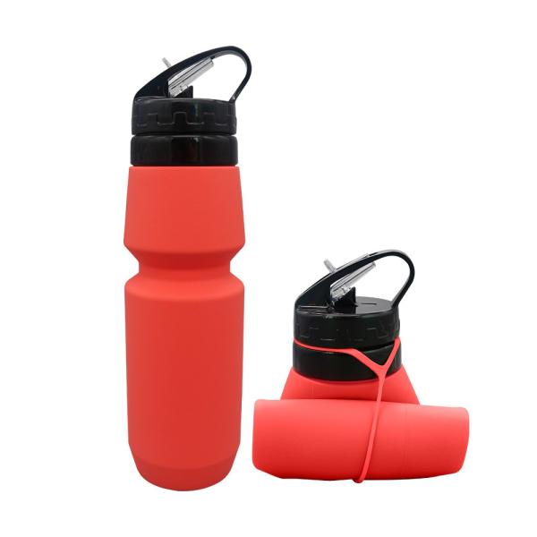 Height 27cm Leakproof Collapsible Drink Bottle 175g Silicone Foldable Water Bottle