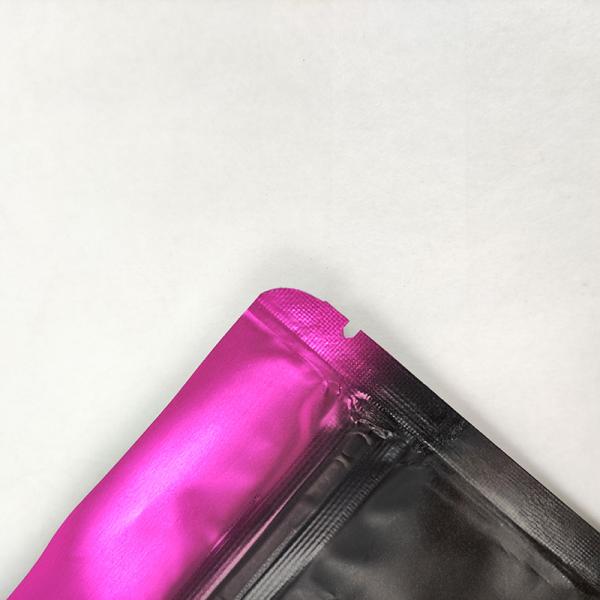 Aluminum foil bags 3 Side Sealed Zipper Packaging Pouch Food storage Packaging Bag With Tear Notch