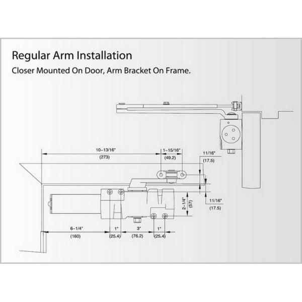 Ferme-porte extérieur installé par frais généraux, ferme-porte résistant supplémentaire pour des portes de fer