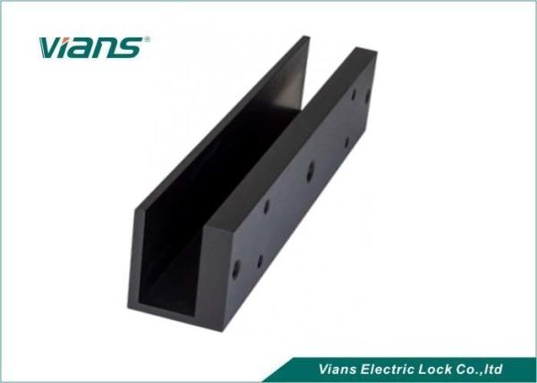 OEM Black 90 Degree Glass Door U Bracket For Electric Magnetic Lock