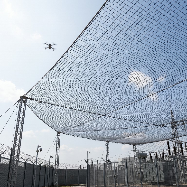 50mm X 50mm Knitted Nylon Anti Drone Nets For UAV Prevention
