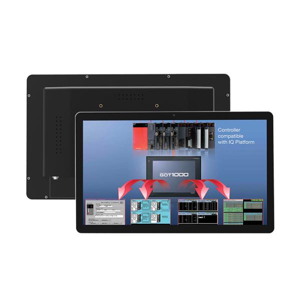27 pulgadas IP65 impermeable 300 nits alta luminosidad pantalla LCD de metal incrustado pantallas industriales