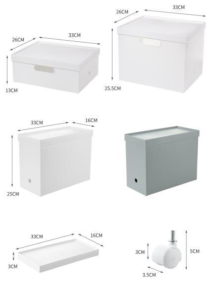Rectangle 26*33cm Plastic Storage Bins With Wheels For Clothes