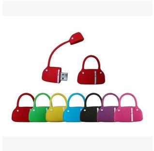 New Creative promotional customed logo bag shape soft pvc usb flash drive disk