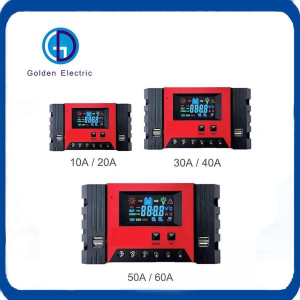 Comércio por atacado 10A/20A/30A Controlador de carregador solar PWM para baterias solares de automóveis de 12V/24V