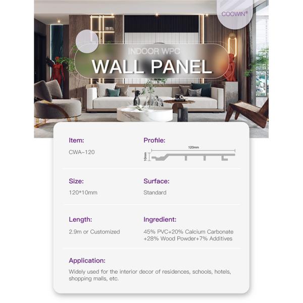 ISO9001 120x10mm Marble Interior Wall Paneling No Painting Inside CWB120