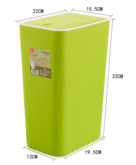 Creative home kitchen bathroom press dust waste litter garbage storage box trash can rubbi