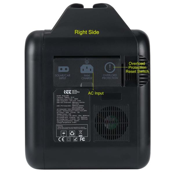 Waterproof 1200w Portable Solar Power Station For Camping