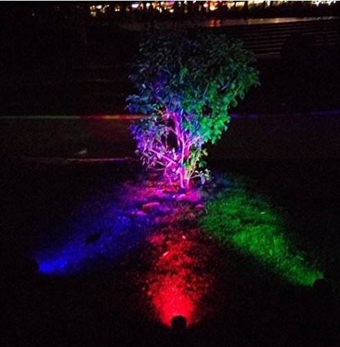 IP44 Rated Solar Wall-Mounted RGB Color Changing Landscape Lights 200 Lumen Upgrade