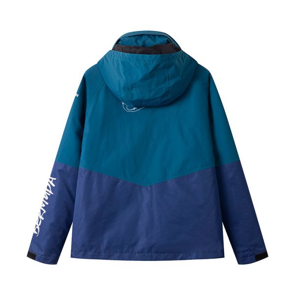 220 gsm Waterproof Breathable Outdoor Jacket Windbreaker with Adjustable Hood