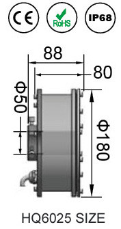 Cast Aluminum LED Fountain Lamp Central Hole 9W With Silicone Sealed Gasket