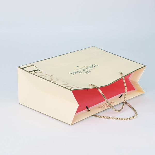 Offset Printing 10kg Rope Handle Kraft Paperboard Carrier Bags