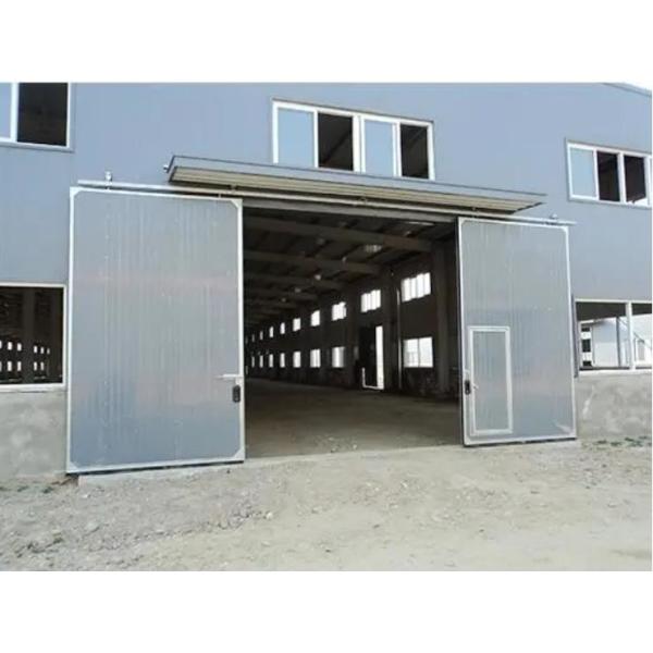 Strong Steel Warehouse Industrial Sliding Door 2.5mm Sheet Windproof