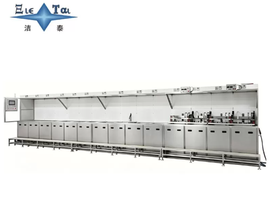 251KW Manual Electrolytic Cleaning Line, Custom Dual-Frequency Ultrasonic