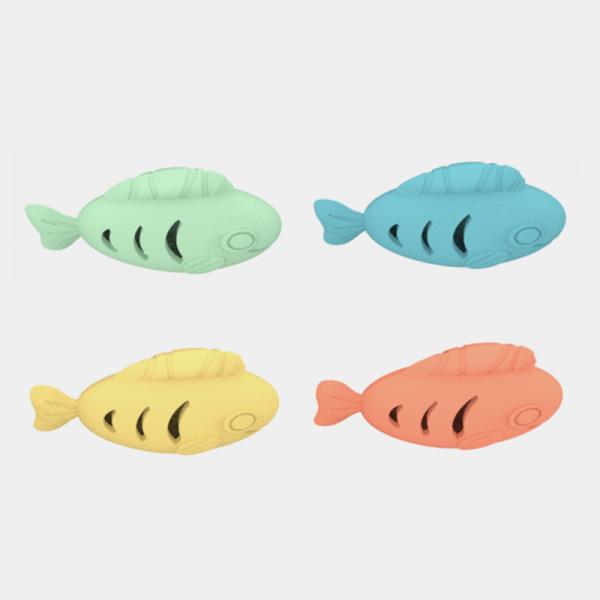 Vente en gros de jouets en forme de poisson de qualité alimentaire en silicone pour animaux de compagnie