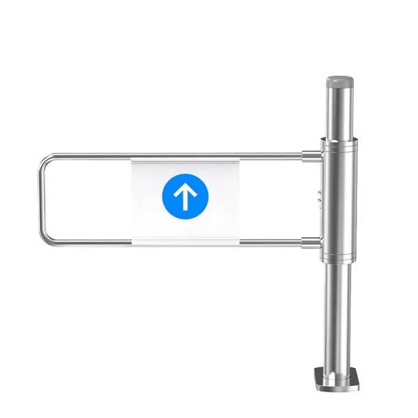 Brushed Stainless Steel One-Way Manual Swing Barrier Gate with IP68 Protection Grade for Secure Access Control
