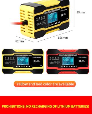 600W Intelligent Pulse Repair Battery Charger 12V 24V For Motorcycle