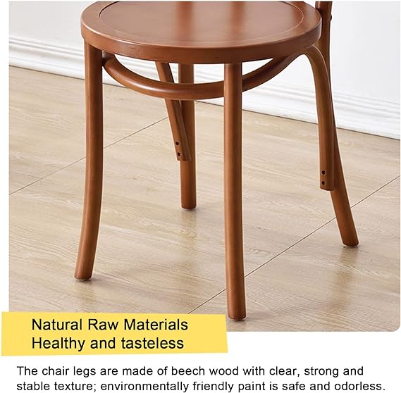 American Retro Black Solid Beech Wood Frame Woven Rattan Seat Bistro Restaurant Dining Side Chair Wholesale